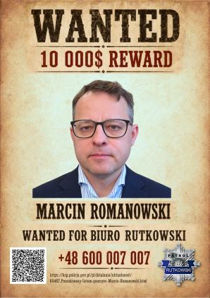 Krzysztof Rutkowski sprawdza mołdawski trop w poszukiwaniach Marcina Romanowskiego. 10 tys. dolarów nagrody