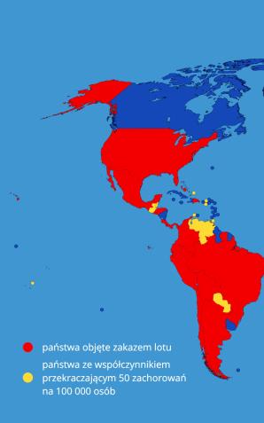Komunikat MSZ: Lista państw i terytoriów, które objęte zostaną zakazem lotu